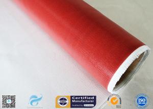 Quality Single Side 520g Silicone Coated Fiberglass Fabric Red Fireproof Cloth 0.45mm wholesale