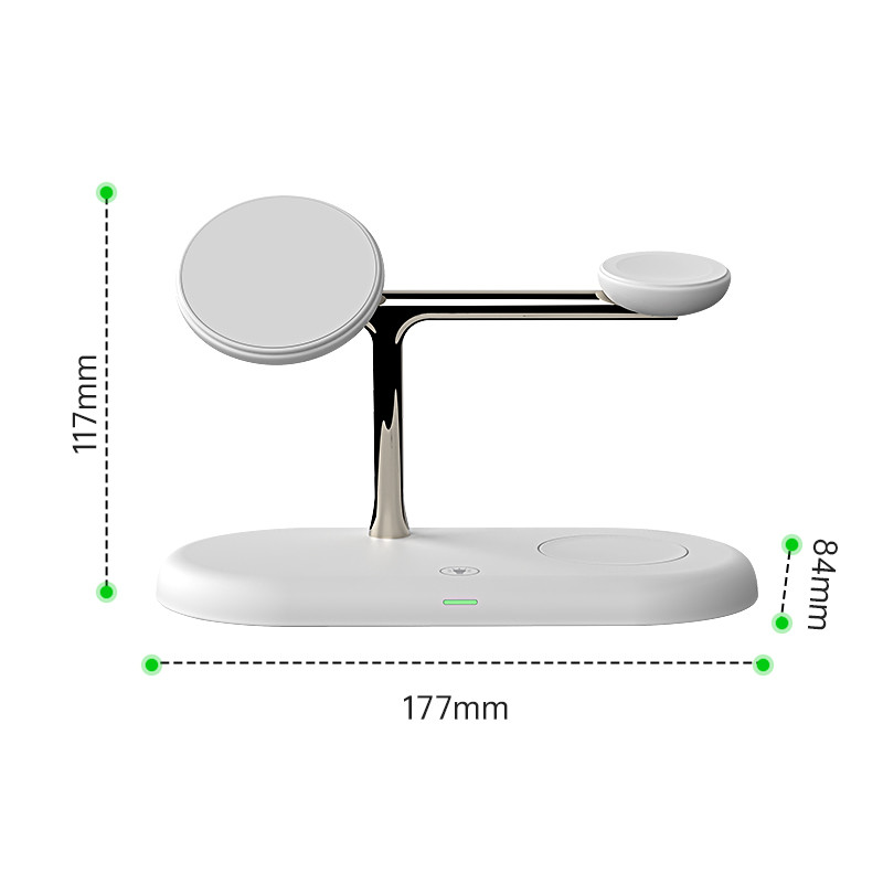 T256 All In One Wireless Charger Compatible with Samsung and Apple Working Frequency 110-205KHz Input 12V/2.5A