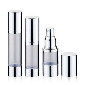 Quality Round Empty Airless Cosmetic Bottles 15ml 30ml 50ml Customized Color wholesale