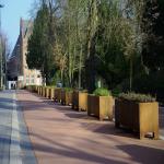 Metal Garden Cube Corten Steel Planter With Feet