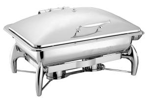 Quality Stainless Steel Chafing Dish Hydraulic Lid 9.0Ltr Food Pan Buffet Cookwares Electric or Sterno Heat Source wholesale