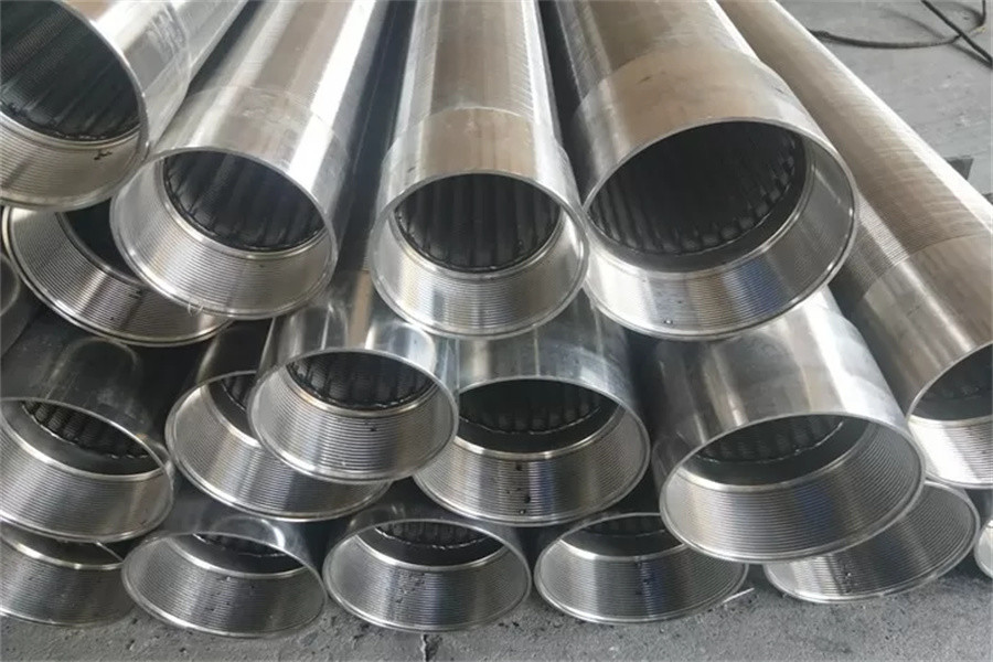 Threaded Wire Wrapped Screens Rust Resistant Electropolished Stainless Steel Pipe