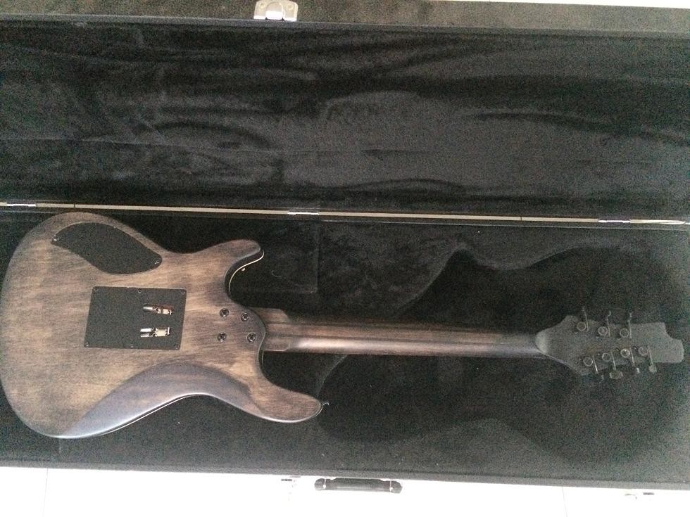 High quality 7 strings electric guitar flamed maple floyd rose bridge custom guitar with free shipping