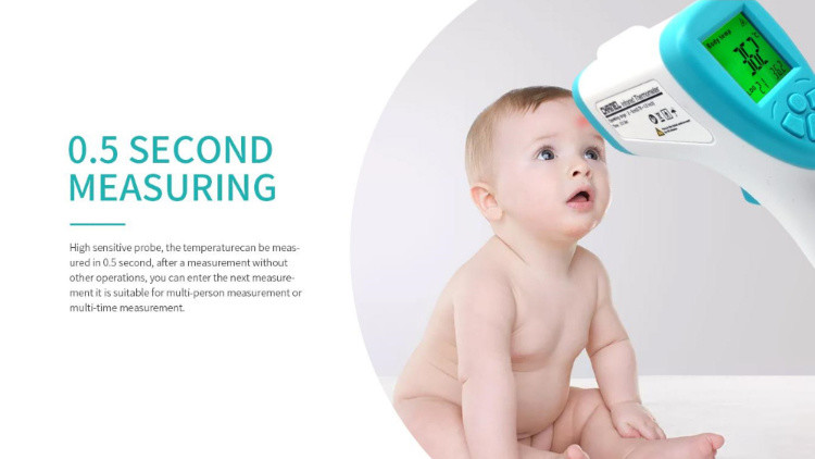Non Contact IR Lightweight Infrared Forehead Thermometer for Baby