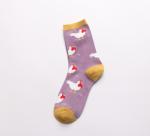 Trendy Popular Colorful Dress Women Socks , Jacquard Logo Stylish Dress Socks