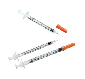 Quality CE ISO Disposable Insulin Syringe With Retractable Needle 1ML wholesale