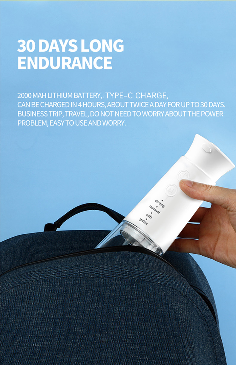 Professional Oral Dental Cordless Oral Care Irrigator Machine Water Flosser Portable Dental Flosser