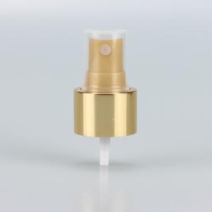 Quality Shiny Gold Aluminum Fine Mist Sprayer pump 24/410 0.12cc Output wholesale