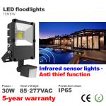 30W PIR Infrared induction Motion sensor Outdoor LED Floodlight lighting Flood