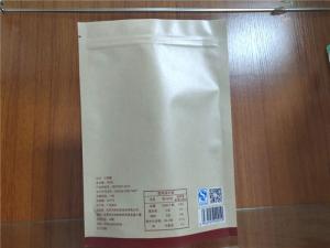 Quality Food Safe Resealable Kraft Paper Bags Non Toxic Customized Vivid Printing wholesale