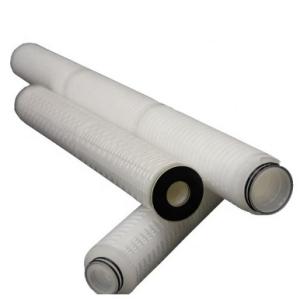 Quality PP / PTFE / PES 10 Inch 0.1 Micron Pleated Filter Cartridge For Water Treatment wholesale