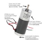 Powerful Small Dc Geared Motor 37mm Gearmotor 120rpm High Torque