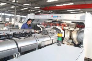 Quality 800mm Pipe Extruder HDPE Hollow Wall Corrugated Pipe Production Line wholesale