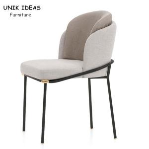 Quality Upholstered Metal Frame Dining Chairs Iron Legs Italian Design 530x590x830mm wholesale