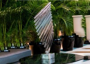 Quality Home Decor Table Metal Craft Tube Art Stainless Steel Sculpture wholesale