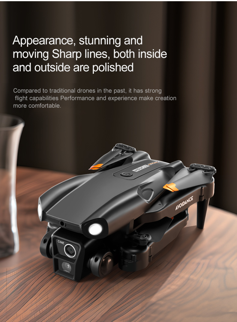 2024 D3 Air Drone LED Light 360-degree Tumbling Headless Mode Optical Flow Positioning Foldable RC Drone for Beginners