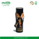 Kraft Paper Cylinder Wine Gift Tube Elegant Design Embossing Stamping Logo