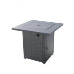 Outdoor 36 Inch Brown Square Propane Fire Pit Customized Color
