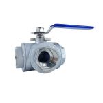 ISO9001 Standard Three-Way Ball Valve Made of Corrosion-Resistant Stainless