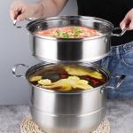 Good Quality Stainless Steel Mirror Polishing Cooking Steamer Induction Cookware