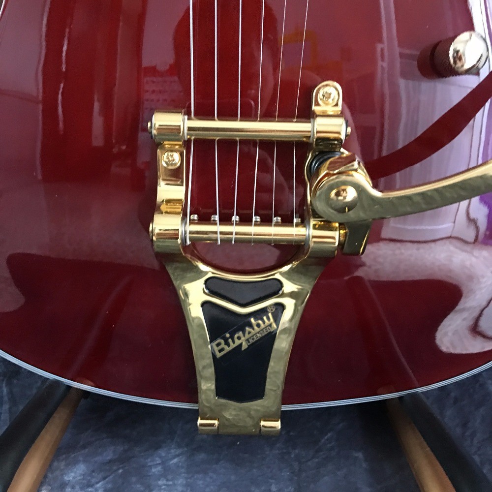 Semi Hollow Body Bigsby Gold Hardware Jazz ES 335 Electric Guitar