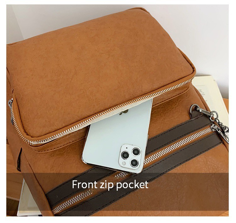Waterproof Computer Laptop 2way Backpack for Girls Bange Bag Custom PU Leather