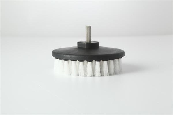 Gray white soft bristle 5" diameter car carpet cleaning drill brushes