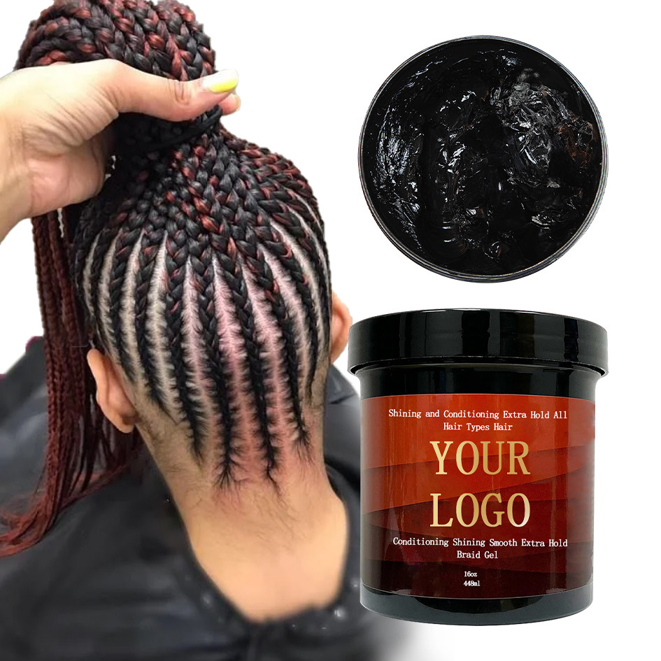 No Flaky White Strong Hold Big Size Braid Hair Locking Gel Anti-Frizz Long Lasting Locks Hair Gel For Braids