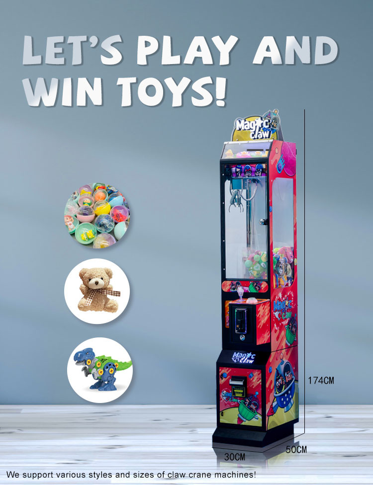 Metal Chassis 3 Inch Toys Mini Crane Machine Claw Machine For Entertainment