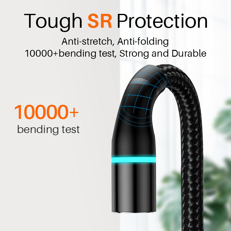 8000 Times 5A Magnetic USB Fast Charging Cable Nylon Braided Line