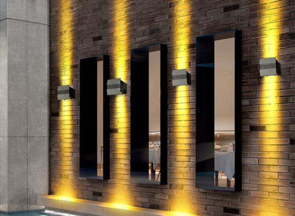 24W A Beam Of Light Doubl Head Wall Lights Outdoor Waterproof Courtyard Double
