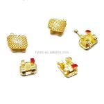 Class II ALS Orthodontic Bracket Lingual Dental Golden Coated Brace Customized