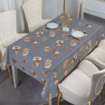 Oil Proof Rectangle Floral Tablecloth PVC Restaurant Tablecloth Roll and