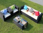 Modern Leisure Best Selling Garden Furniture Plastic Rattan Sofa Set Outdoor
