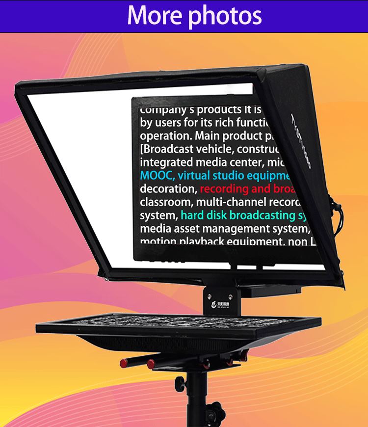 20-inch Single Screen Tempered Prompter Glass for Accurate Teleprompting and Shooting