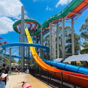 Quality Outside Fiberglass Water Park Equipment Water Pool Slides Entertainment wholesale
