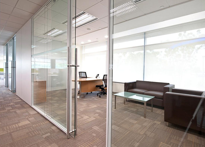 Premium Spaces Partition Wall Glass Solid Customized Privacy Office Space Sliding Door