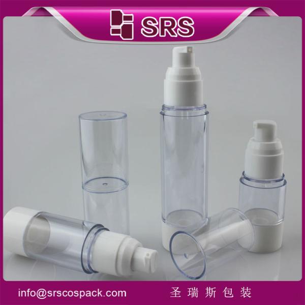 hot sell clear airless bottle with pump ,ShengRuiSi (SRS) Packaging black