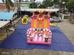 Candy World Pink Style Inflatable Slides For Rental Event Party