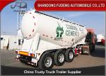55 CBM Cement Bulk Trailer Steel Tank Body / Tri Axle Cement Bulk Truck