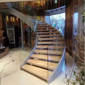Quality Custom Smart Interior Staircase Tempered Glass Space Saving wholesale