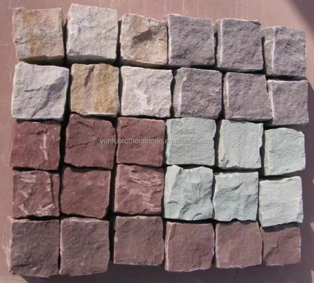Upgrade Your Home Exteriors with Cut-To-Size Grey Flamed Granite Cube Stone 10x10x10