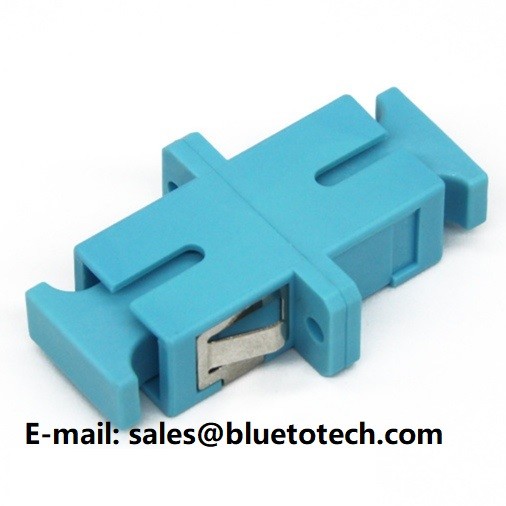 Aqua Color SC OM3 Fiber Optic Adapters With Flange Multi Mode