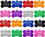 Customized Logo Sublimation Engraved Black Stainless Steel Dog Tags For Pets