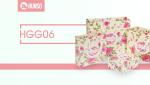 Romantic Flowers Custom Printed Paper Bags Return Wedding Gift Bag 30X27X12CM