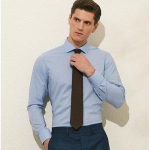 Quality Men's Business Formal Long Sleeve Dress Shirt with Pocket and Slim Fit Design wholesale