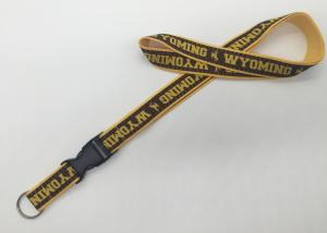 Quality Yellow ECO Friendly Safety Neck Lanyards , Badge Holder Lanyard With Clip wholesale