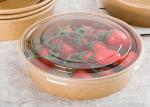 Biodegradable Disposable Microwave Fast Food Container kraft paper bowl coffee