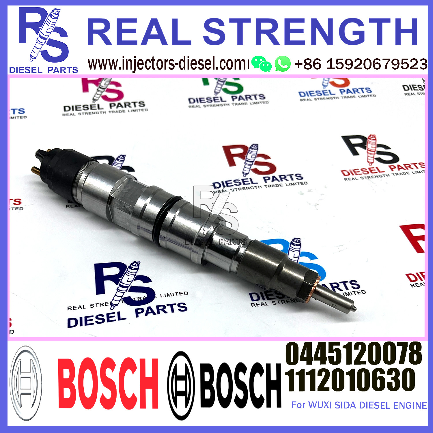 Fuel Injection Common Rail Fuel Injector 0445120393 FOR Bosch 1112010630 WUXI SIDA Engine