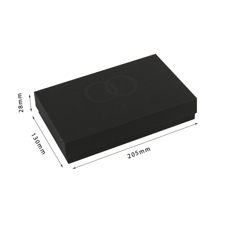 Custom Logo Black Rigid Paper Cardboard Packaging Lid and Base Gift Boxes Custom Orders